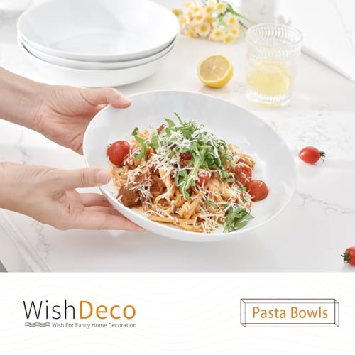 White Pasta Bowls Set of 4 (4 Count)