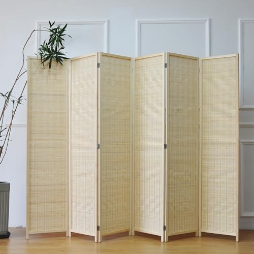 6 Panel Bamboo Room Divider (Beige / 6 Panel)