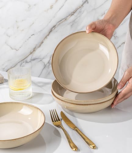 8.5’’ Ceramic Pasta Bowls Set of 6 (Set of 6 / Otameal)