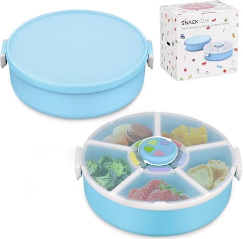 Kids' Rotating Snack Container Set (Blue 2 Pack)