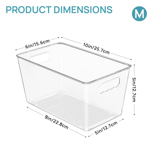 6 Pack Clear Storage Bins (6 Count)