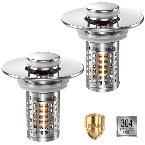 Sink Stopper Hair Catcher (2,copper Square Mesh)