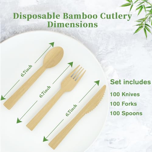 300 Count Bamboo Cutlery Set (cutlery)