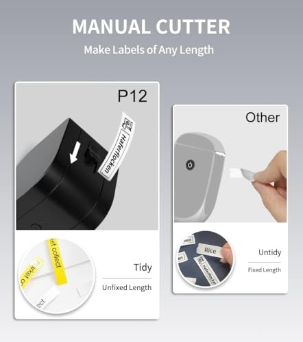 Label Maker Machine with Tape (1 Printer+1 Label Tape / Black)
