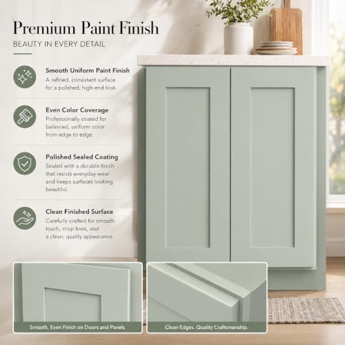 Wall Mounted Cabinet (Jade Green / 30" W x 12" D x 30" H)