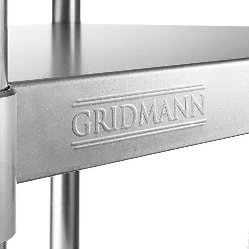 Stainless Steel Kitchen Prep Table 72 x 30 Inches with Backsplash & Under Shelf (72 in Long x 30 in Deep)