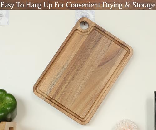 Acacia Wood Cutting Board (12"L x 8"W)