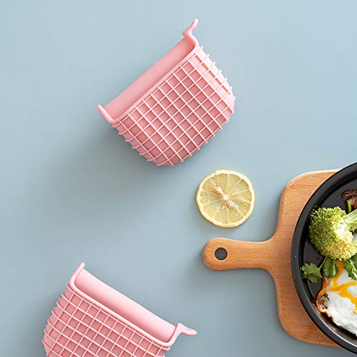 Mini Silicone Oven Mitts Set (Pink)