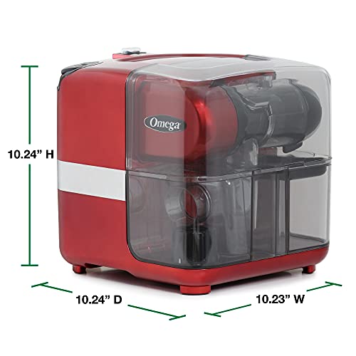 Juicer Cold Press 365 Slow Masticating Vegetable and Fruit Juice Extractor and Nutrition System Makes Nut Milks Baby Food and Sorbets (200-Watts / Red)