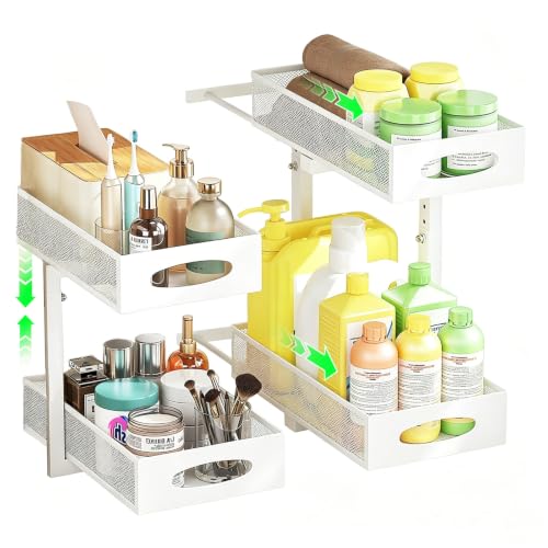2 Pack Under Sink Organizer (White)