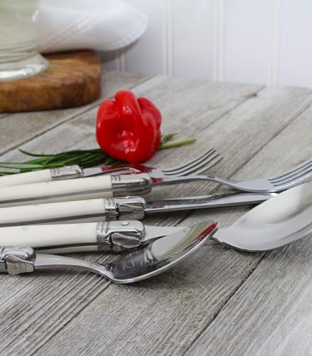 Laguiole 20 Piece Stainless Steel Flatware Set (Faux Ivory)
