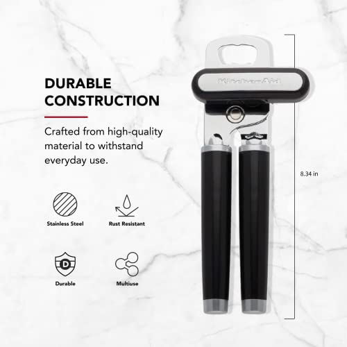 Classic Multifunction Can Opener and Bottle Opener Easy to Use (Black / 8.34-Inch Pack of 12)