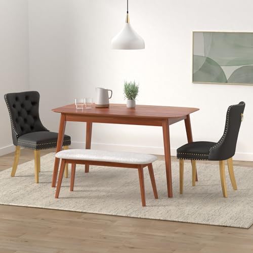 Black and Gold Velvet Dining Chairs Set of 4 (Standard Black)