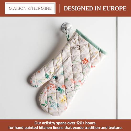 Maison d'Hermine Oven Gloves 100% Cotton Oven Mitt (005 - Colmar / 7.5" x 13" (Oven Mitt))