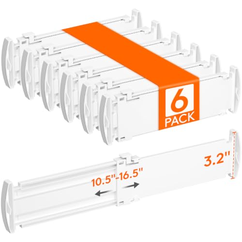 3.2" High Drawer Dividers for Clothes (3.2"H, 10.5-16.5"L)
