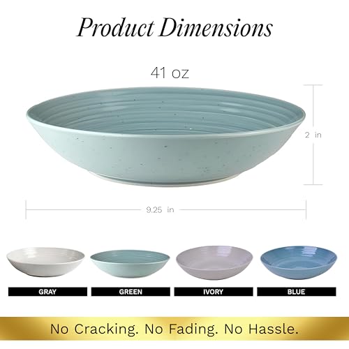 Siterra Artist's Blend Stoneware Pasta Bowls (Aqua Blend / Pasta Bowl Set)