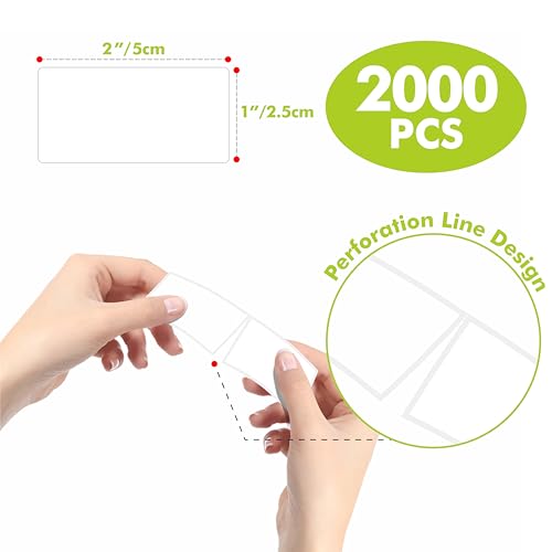2000 Removable Freezer Labels (2000-blank / 1” x 2”)