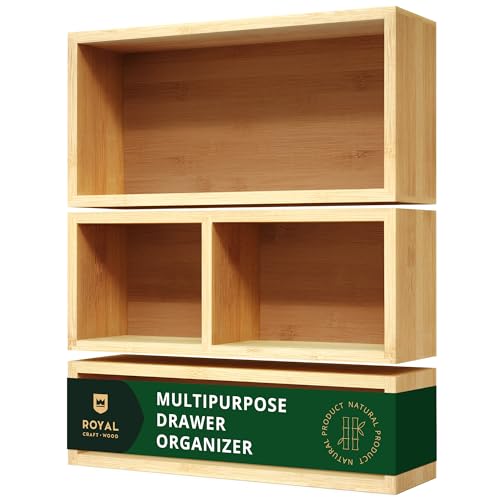 Luxury Bamboo Drawer Organizer Storage Box