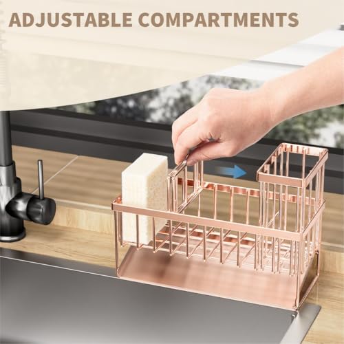 Sink Caddy Organzier with High Brush Holder