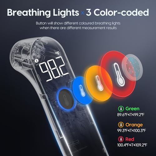No Touch Baby Thermometer for Adults and Kids (Black)