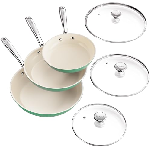 Nonstick 6 Piece Fry Pan Set (Green)