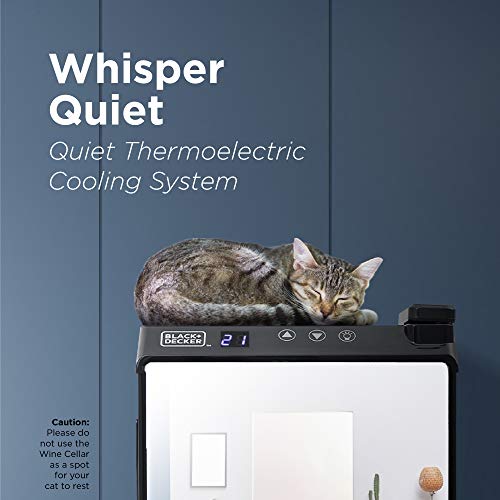 12 Bottle Thermoelectric Wine Chiller (12 Bottles / Mirrored Glass Door)