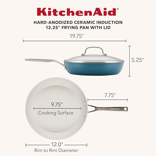 Hard Anodized Ceramic Induction Nonstick Cookware Frying Pan (12.25-Inch)