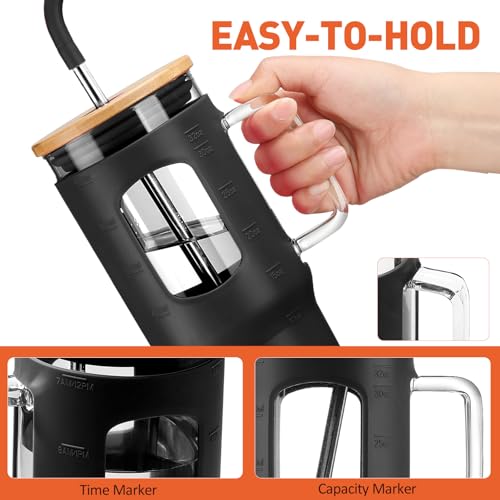 Glass Tumbler with Lid (Black / 32 Ounces)