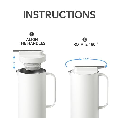 Thermal Coffee Carafe 50oz (Snow White / 47.3 Ounces)