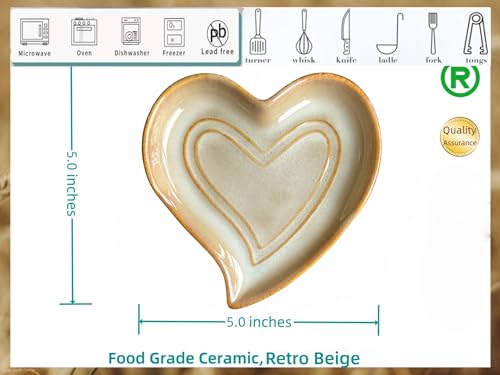 Ceramic Spoon Rest for Stove Top (Retro Beige)