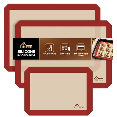 Silicone Baking Mats 3 Pack (3pcs: Red)