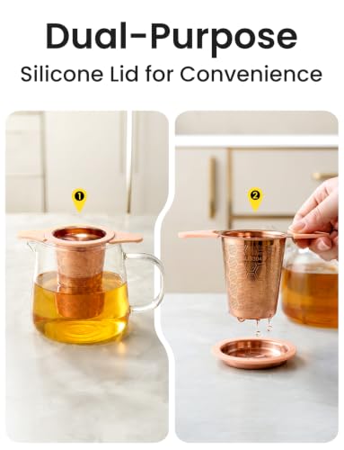 Tea Infuser for Loose Leaf Tea (1 Pack - Rose Gold)