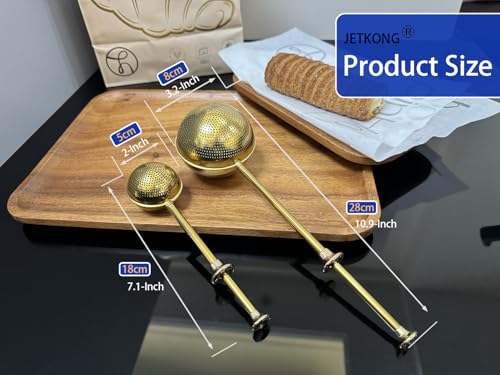 2 Pcs Flour Sifter (Gold / 2 Pcs Small+Large)