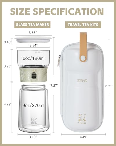 Glass Tea Infuser Pot (08-White Dragon / 9oz)