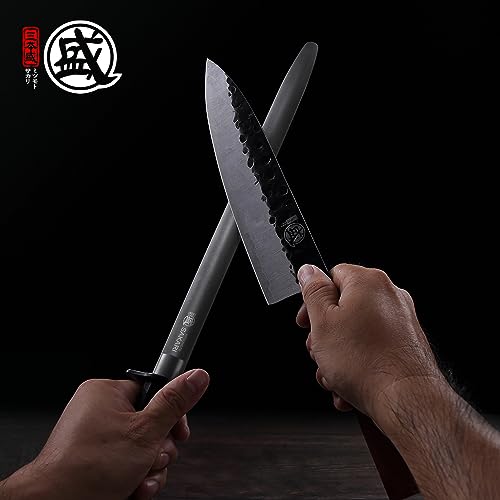10 Inch Flat Honing Steel for Knives (Flat Sharpening Rod / 10 inch)