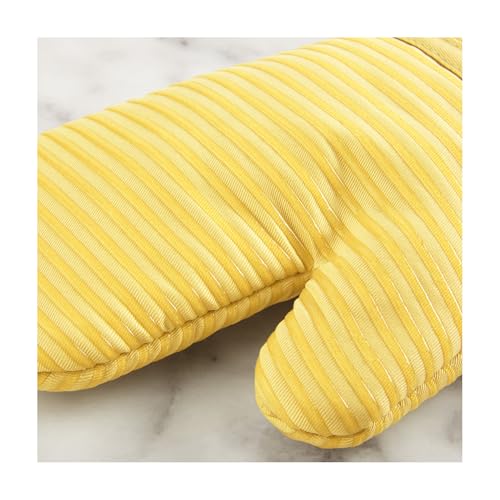 Quilted Cotton Terry Cloth Oven Mitt (Butter Yellow)