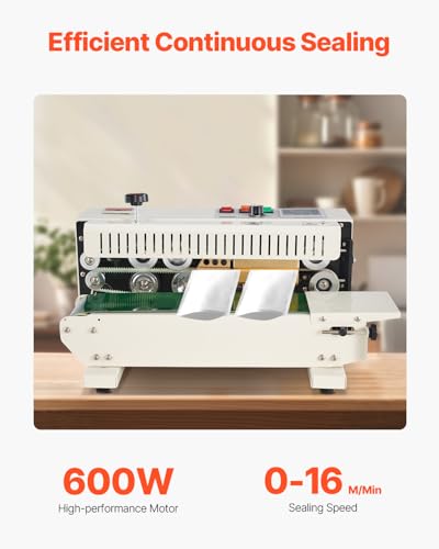 Continuous Bag Band Sealing Machine FR900K Band Sealer Machine with Digital Temperature Control Horizontal Bag Sealer for 0.02