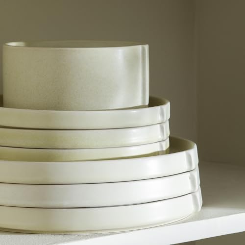 Bao 4 Piece Dinner Plate Set Stoneware (Beige / 4-Piece - Dinner Plate)