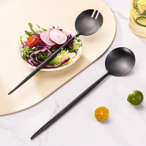 Black Salad Serving Utensils (Black)