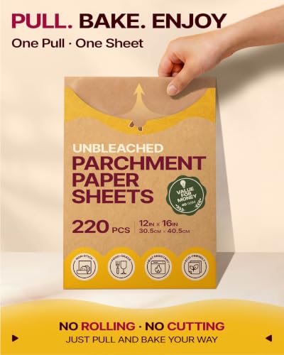 12x16 Inch Parchment Paper Sheets 220PCS (220 Count)