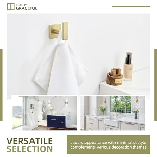 Bathroom Towel Hook (Brushed Gold)