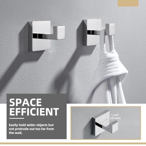 Bathroom Towel Hook (2 Pack / Polished Chrome)