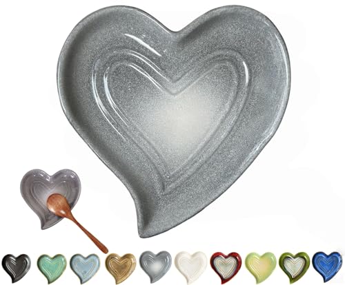Ceramic Spoon Rest for Stove Top (Marble Grey)