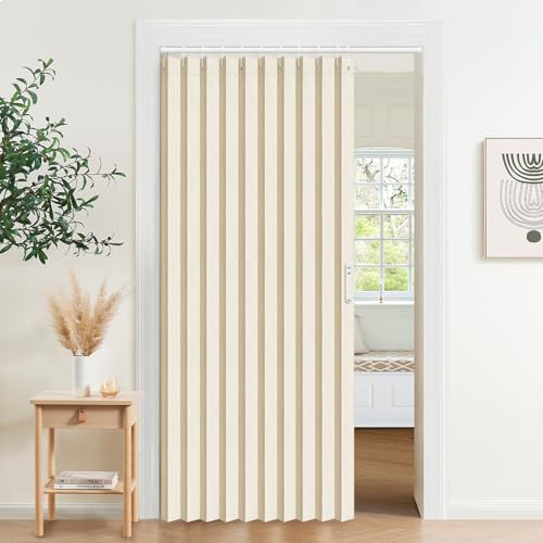 Closet Curtains for Bedroom Closet Door (Butter Cream / 52"W x 78"L (Pack of 1))