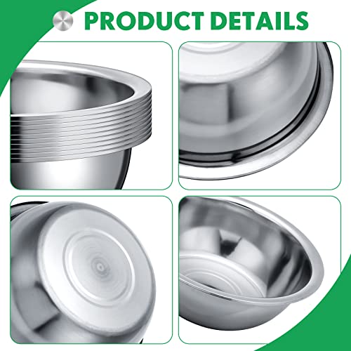 12 Pcs Stainless Steel Mixing Bowls Bulk