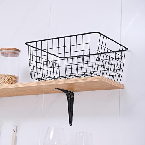 14" Upright Freezer Storage Baskets (Black / 14"-2Pack)