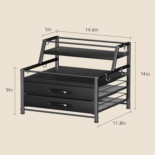 Coffee Syrup Rack Organizer (Black)