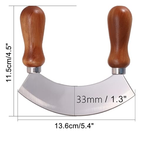 5.4 Inch Stainless Steel Mezzaluna Knife