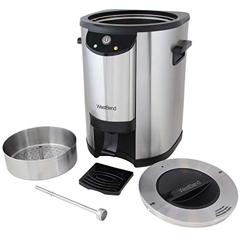 57042 Coffee Urn Double Walled Stainless Steel Features Automatic Temperature Control Large Capacity with Fast Brewing and Easy Clean Up NSF Certified (42-Cup)