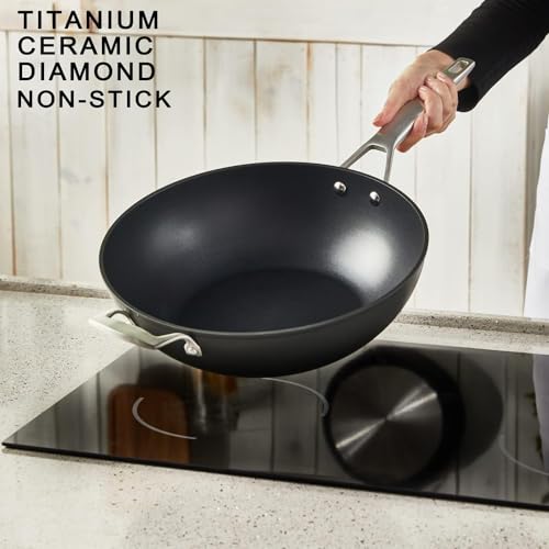 12.5 Inch Nonstick Frying pan with Lid (12.5 inch)